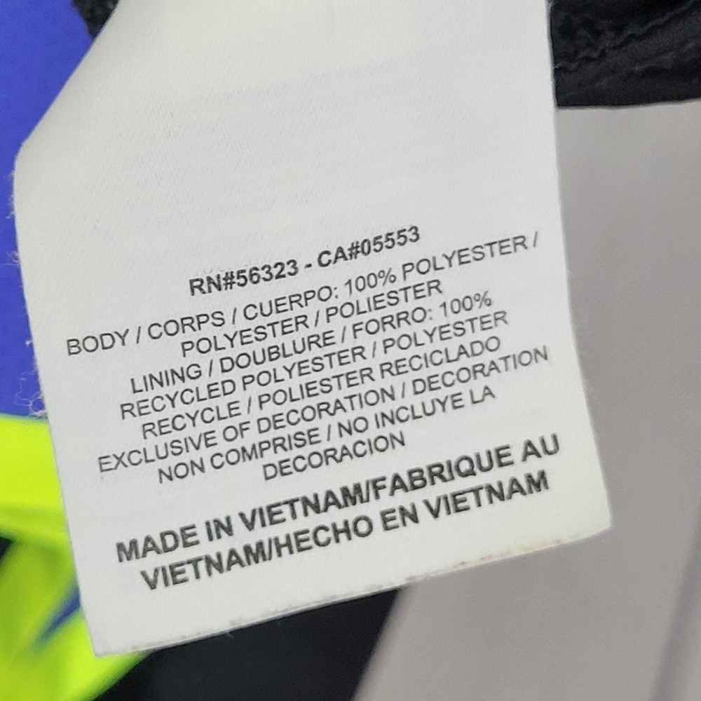 Nike Dri-Fit Running Shorts XS Black Neon Yellow Purple Tempo Athletic Sporty - Picture 6 of 9